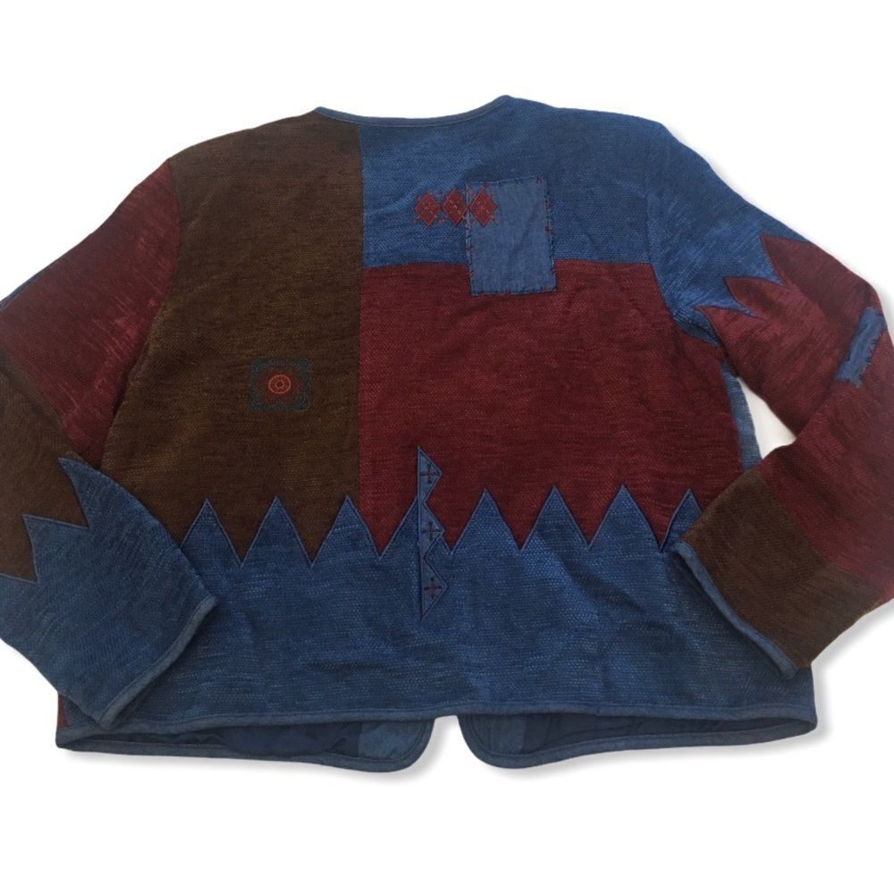 Koret Multicolor Patchwork Blazer - Blue, Red, Br… - image 6